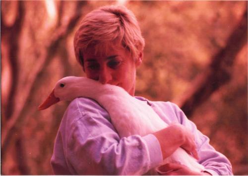 Arlene and her pet duck