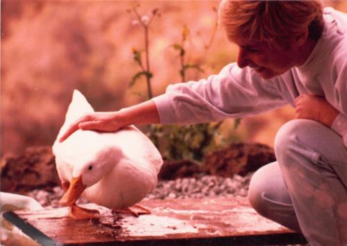 Arlene and her pet duck